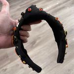 Halloween Knotted Headband October Ghost Boo Beaded Studded Boutique Black Photo 2
