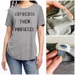 Old Navy Espresso Then Prosecco Gray Graphic Tee, Vintage Wash sz. XS Photo 3