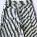 American Eagle  Hi-Rise Taper Pants, Pinstripe, Blue & White, Size 6, 100% Cotton Photo 5