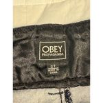Obey Ladies Gray Denim Skirt Size S Knee Length Casual Straight Pencil Style Photo 4
