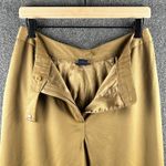 Women's 100% Wool Wide Leg Pant Size 12 Tan Satin Photo 4
