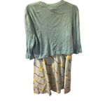 Talbots Crisp Tulip Sleeveless Fit Flare Dress Stripe 14 W/ Blue Sweater Size L Photo 1