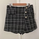 Luxury style plaid design winter black white skirt Size M Photo 0