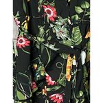 NWT Buguest Wrap Dress XXL Black Floral Long Sleeve Tropical V Photo 3