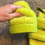 UGG  Oh Fluffita Shearling Slingback Sandal/Slipper Women’s Size 11 in Key Lime Photo 5