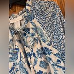 House of Harlow 1960 Boho Blue Floral Fringe Tiered Babydoll Mini Dress Small Photo 7