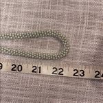 Vintage Faux Pearl Long Beaded Necklace Green Photo 3