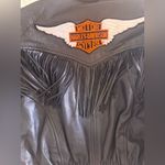 Vintage SHAF Black Leather Biker Jacket Fringe Motor Harley Davidson XL Motorcy Photo 12