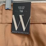 Worthington Wide Leg Cargo Belted High-rise Trousers Women’s 16 Tan Pants NEW Photo 6