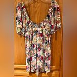 Roxy  Golden Dawn Smocked A-Line Mini Dress in Ash Rose Wallflower Size Large Photo 14