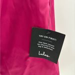 Lulus  Happy Hour Chic Magenta Satin Ruched One-Shoulder Mini Dress size small Photo 6