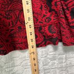 Soft Surroundings  Red Black Paisley Cowl Neck Pullover Top XL Boho Lagenlook Photo 5