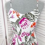 Old Navy  Tropical Floral Print Cami Sundress Fit Flare White‎ Pink Small Photo 4