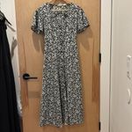 Levi's Midi Dress XS Black and White Floral A-Line Photo 2