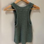 Aerie Sweater Loose Knit Sage Green Sleeveless Top Small Photo 3