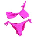 Frederick's of Hollywood Brand New Frederick’s of Hollywood Women’s Large Laguna Pink Bikini Set Swimwear Photo 2