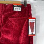 Hilary Radley Pants Women's Red Medium 29 Inseam Mid-Rise Faux Suede Pull On NEW Photo 7