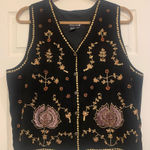 Carole Little II Vintage Black Beaded 20W Vest. 2655 Photo 0