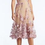 Dress the Population Audrey Floral Plunging V-Neck Sleeveless A-Line Midi Dress Photo 0