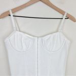 Jonathan Simkhai Paisley Bobbinet Bustier Bodysuit in Parchment Size M Photo 5