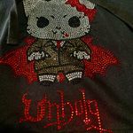 Hello Kitty Kitty Black Hoodie unholy vampire rare szM Photo 1