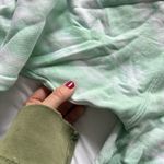 Aeropostale Womens Small Tie Dye Cotton Blend Cropped Full Zip Hoodie Blue Green Photo 1