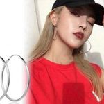 S925 Sterling Silver Lightweight Hoop Earrings for Women Photo 3