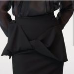 ZARA COLLECTION NWT KNOTTED MIDI SKIRT LIMITED EDITION BLACK REF 8253/722 party Photo 2