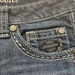 Harley Davidson JEWELED LEATHER LOGO JEANS SIZE 6 PETITE Photo 2