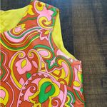 Vintage 70's Paisley Floral Flower Power Tank Top Size Medium Pink Photo 3