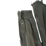 American Bazi  Army Green Button Down Distressed Denim Jacket Size S Photo 6