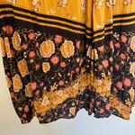 Free People  Sunrise Oblivion Dress – Antique Gold Floral Boho Maxi Rayon size 4 Photo 8