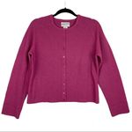 Pendleton Vintage Lambs Wool Button Front Cardigan Sweater Pink Purple Photo 0