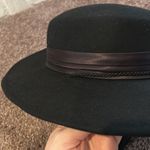 Black 100% wool wide brim fedora felt hat Photo 3