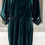 Jessica Howard  GREEN Velvet Knee Shift Dress, Size 14 EXCELLENT! Photo 2