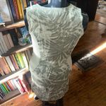 Drew Lina Tomei Italian green leaf drape neck sleeveless linen dress Photo 2