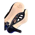 Adrienne Vittadini  Size 9.5 Black Patent Peep Toe Heels With Cutout Design Photo 7