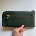 Barcos Pebbled Leather Emma L Shaped Zip Wallet Long Hunter Green Photo 4