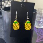 Boutique Wooden Pineapple Earrings Photo 0