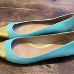 Rebecca Minkoff Light Blue Metallic Cap Toe Leather Flats Size 6 Photo 5