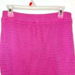Skies Are Blue  Midi skirt Women medium Pink Crochet cottagecore knits split hem Photo 5