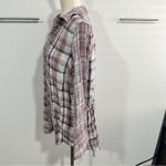 Vintage X America Size L Nadia Embellished Plaid Button Top Rustic Cozy Cabin White Size L Photo 4