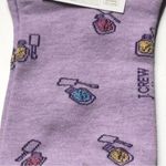 J.Crew Makeup Graphic Print Purple Ankle Socks NWT Sz OS Photo 4