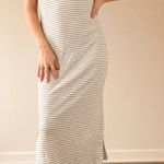 A New Day Striped Body Con Midi Tee Shirt Dress Photo 0