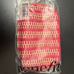 Benefit San Fransisco Pink and Ivory Woven Cosmetic Pouch Photo 1