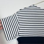 Theory Navy Colorblock Striped T-Shirt Dress Pima Cotton Size XS Photo 6