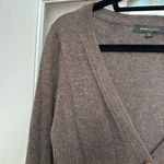 BCBGMAXAZRIA  Y2K Brown Soft Angora Wool Blend Button Down Cardigan Size L Large Photo 2