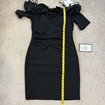 XScape  Ruffle Off The Shoulder Cocktail Dress Black 16 Petite Photo 8