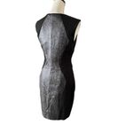 Cache  Animal Print Panel Sheath Dress ZipFront Sz6 Stretchy Office Professional Photo 5