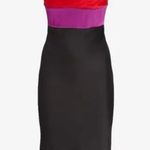 EXPRESS NWT Satin Color Block Tier Cowl Neck Midi Slip Dress Photo 2